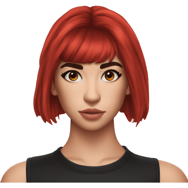 dua lipa red hair emoji