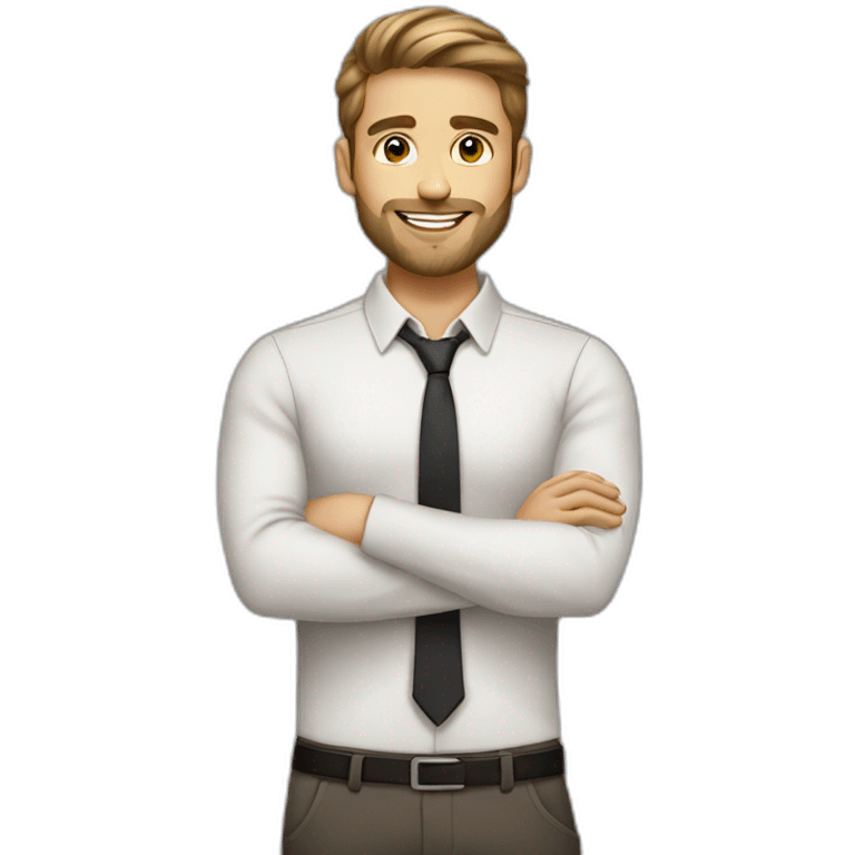 young entrepreneur male short beard darkblond hair emoji