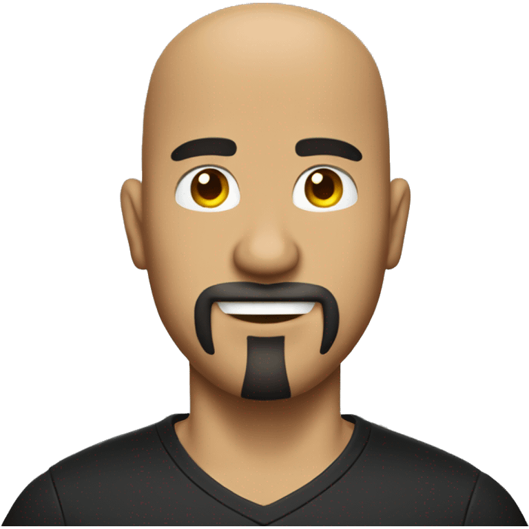 Latino bald man with goatee playing blackjack emoji