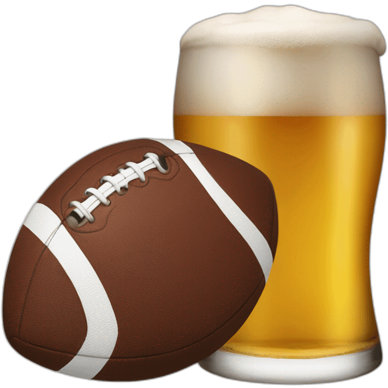 drinking beer football emoji