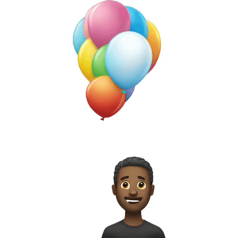 person hang balloon emoji