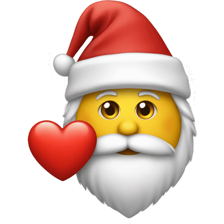 Heart with santa hat emoji