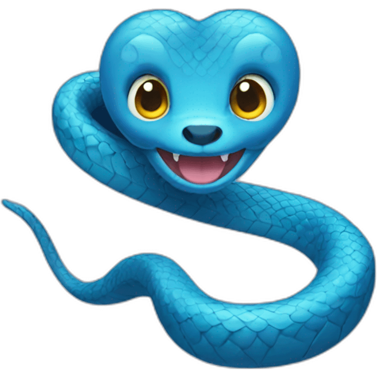 Cute Blue Snake emoji