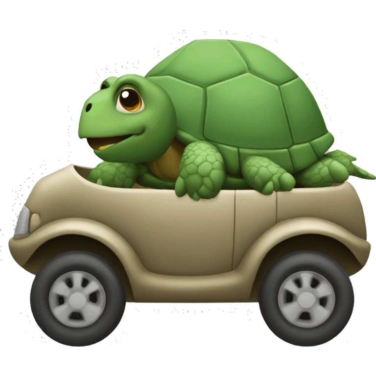 Turtle driving  emoji