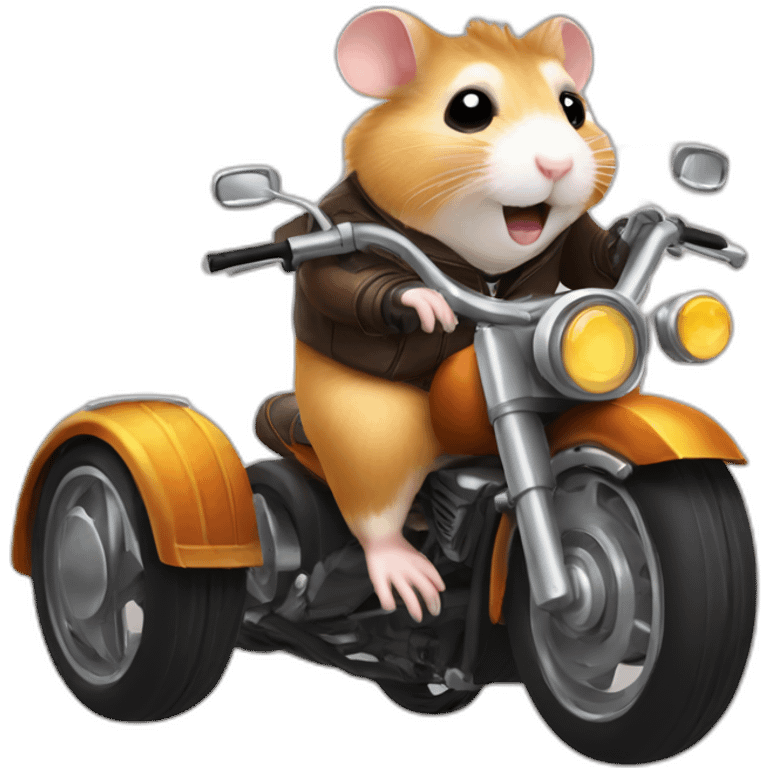 Hamster on a motorcycle with sidecar emoji