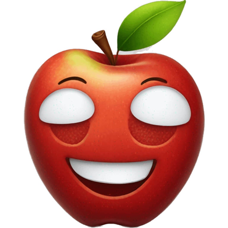 smile red apple emoji