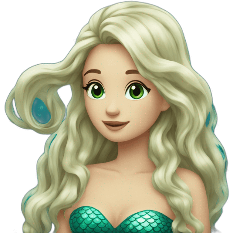 Mermaid européen Beautiful  emoji