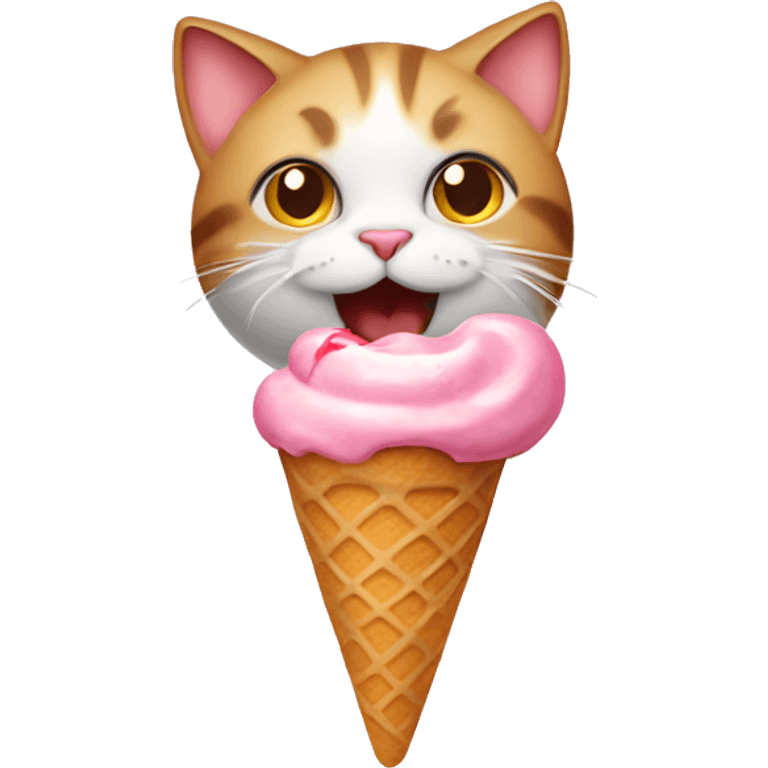 Cat with icecream emoji