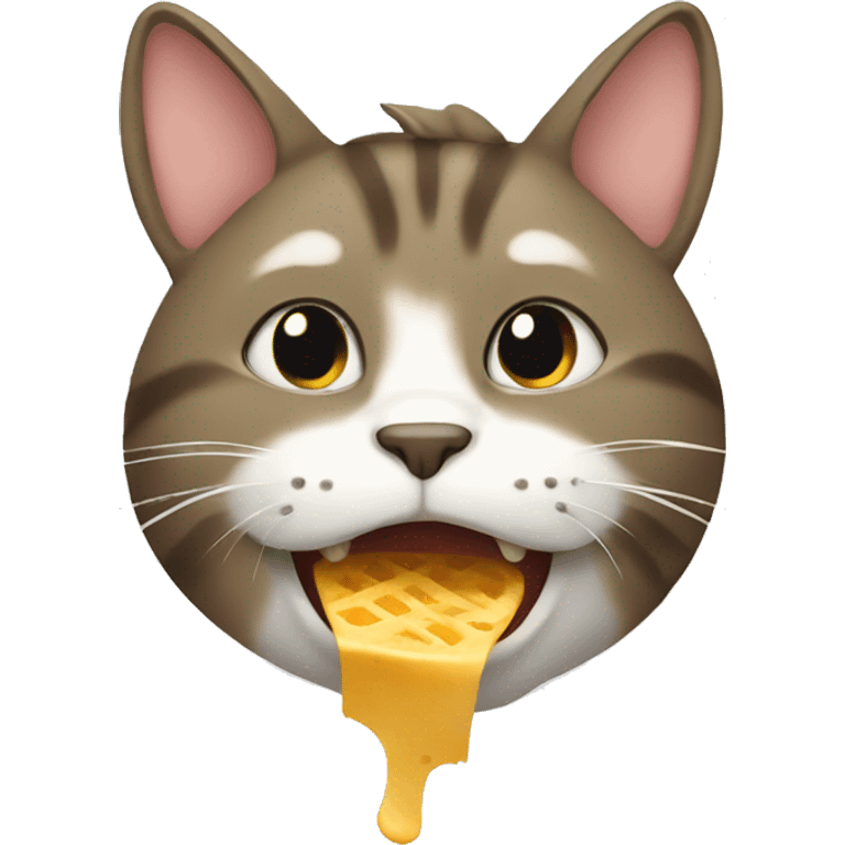 Cat eating  emoji