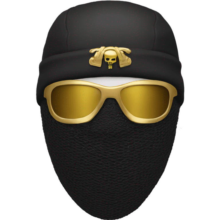 Goon with a ski mask and gold chain emoji