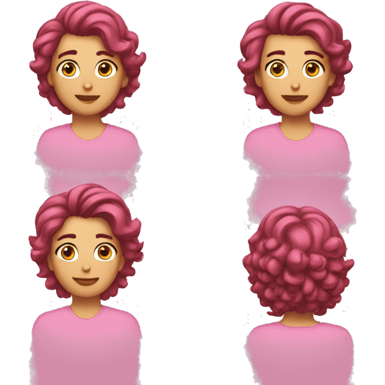 MENINO CABELO ROSA emoji