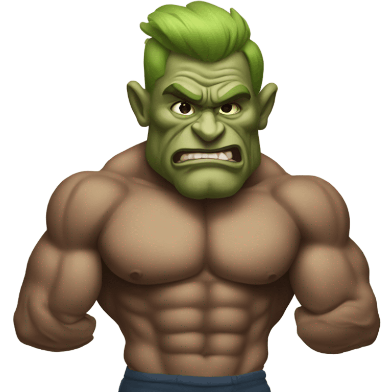 Bodybuilder troll emoji