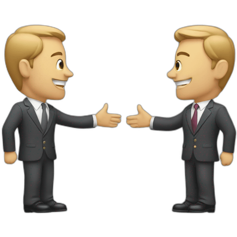 2 businessman greeting an accord  emoji