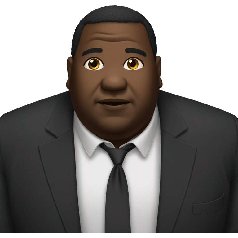 Big fat black realistic man emoji