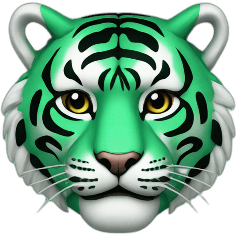 emerald tiger Japanese mask emoji