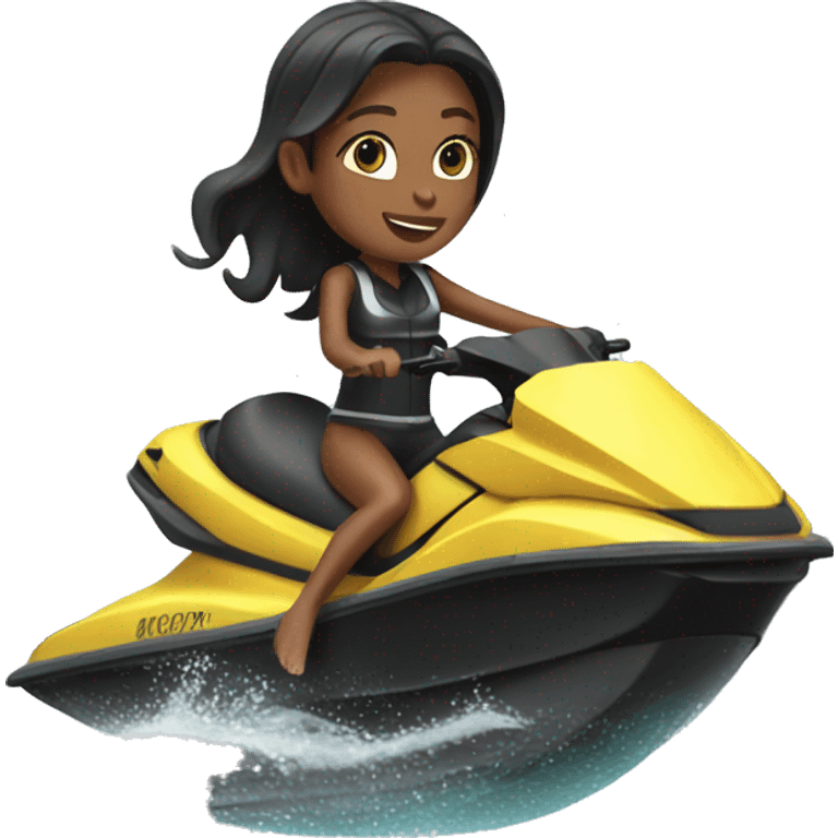  girl riding jet ski emoji