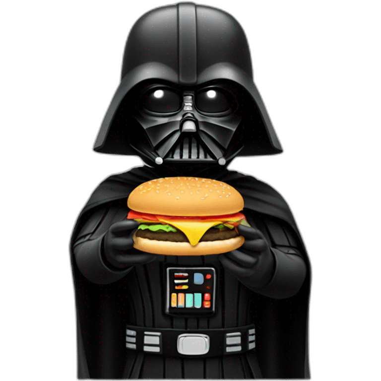 Dark Vador eat a burger emoji