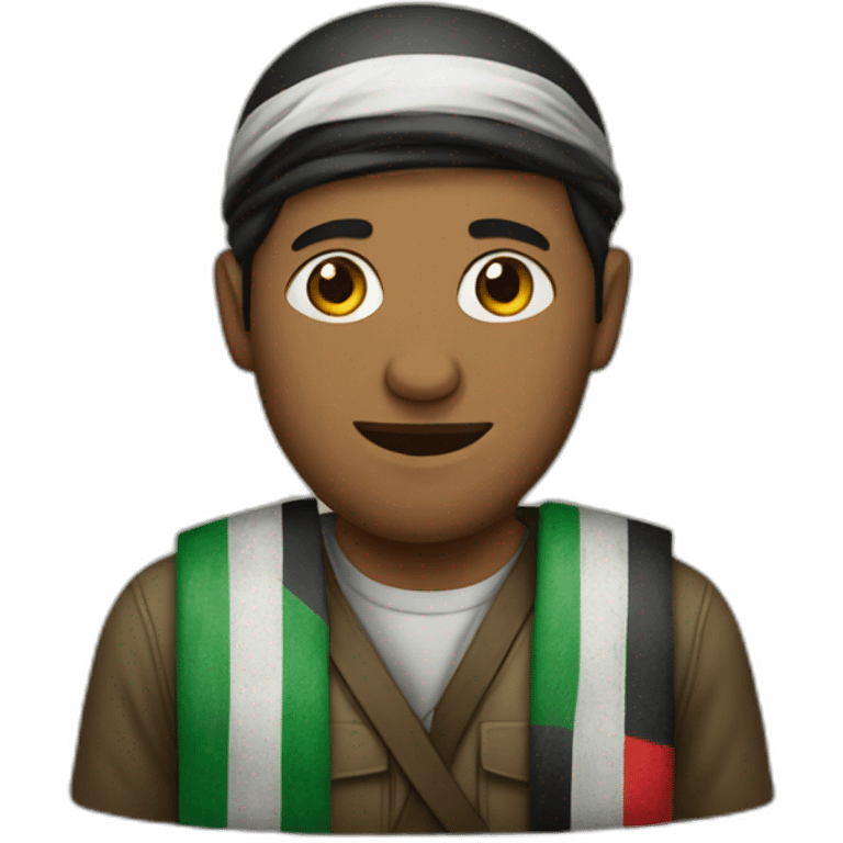 Men wearing Palestinian compassion  emoji