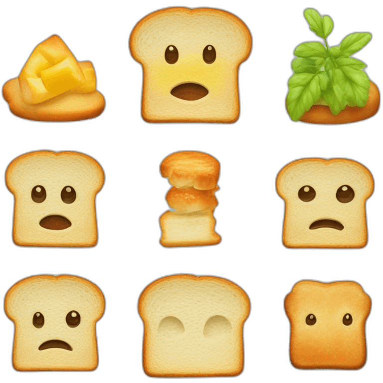 Robbe mit gurkenaugen, Meerjungfrauenschwanz und einer Scheibe toast auf dem kopf emoji