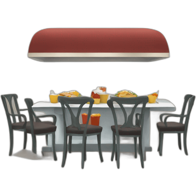 restaurant flat emoji