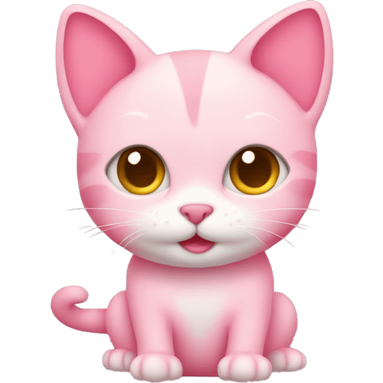 cute pink cat emoji