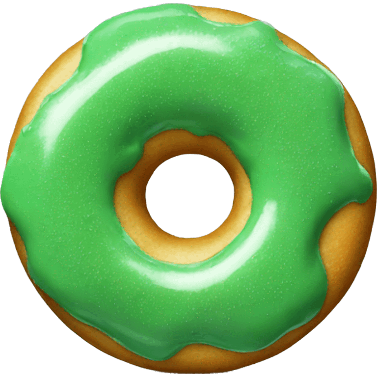 doughnut with green glaze emoji