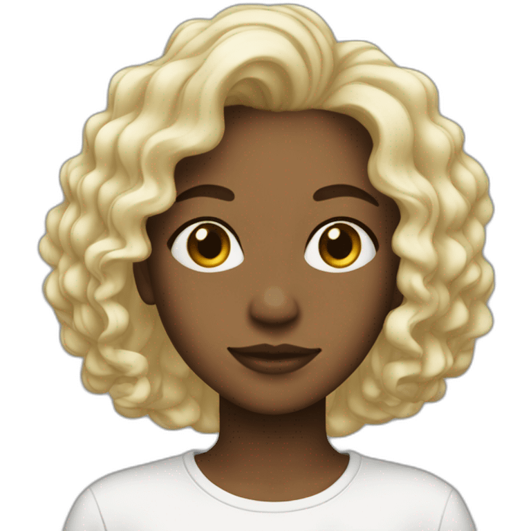 fille blanche dred locks emoji