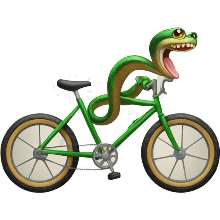 Snake on bicyclette emoji