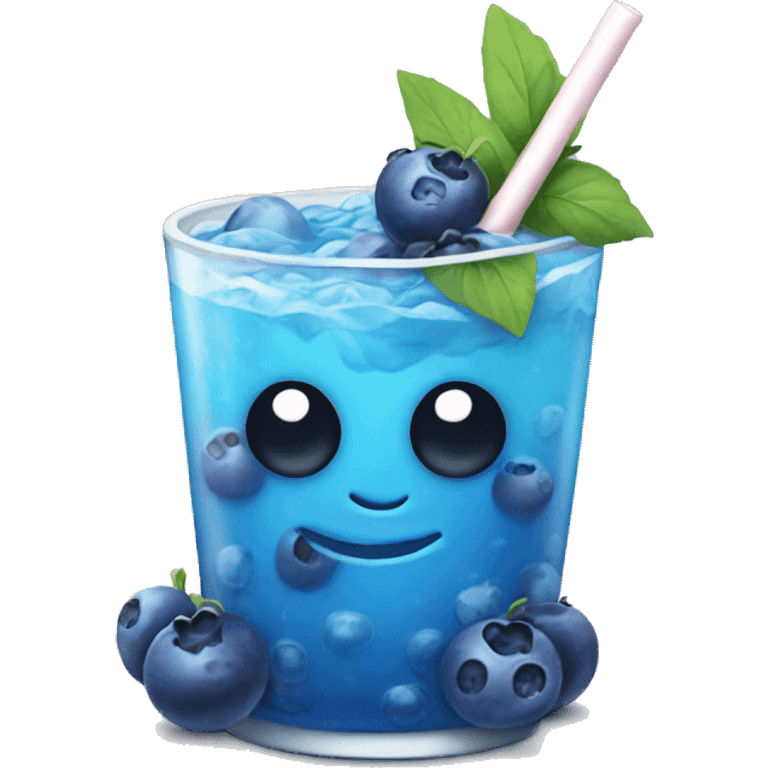 Blue berry drink  emoji