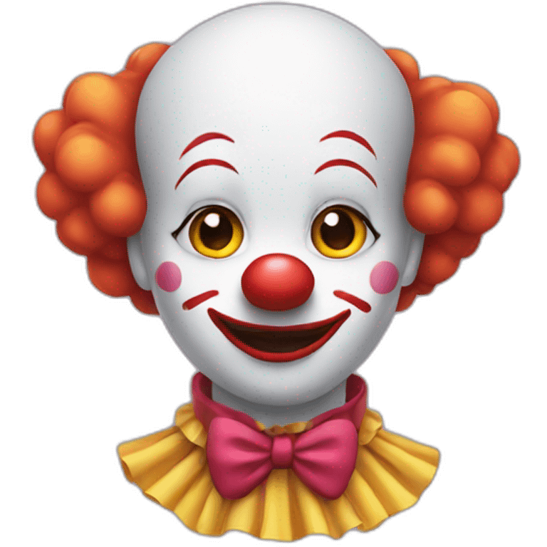 shy clown in love  emoji