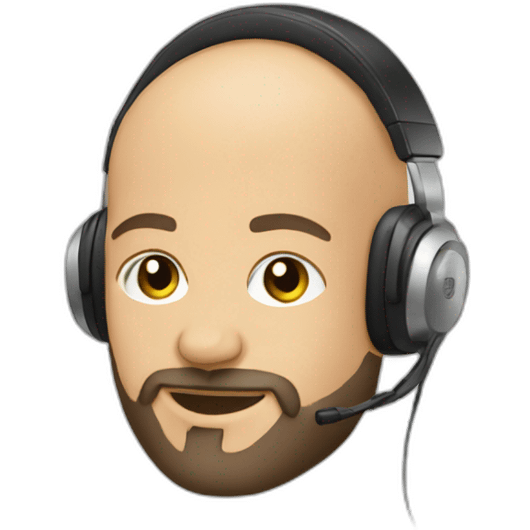 bald dj with beard emoji