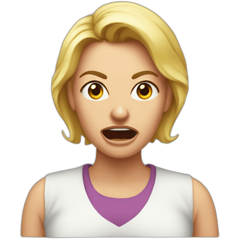 Angry caucasiana mom emoji