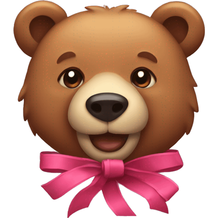 bear with ribbon emoji