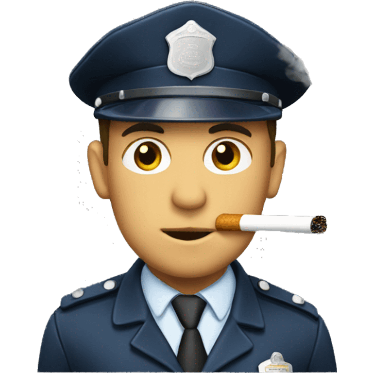 Policeman smoking emoji