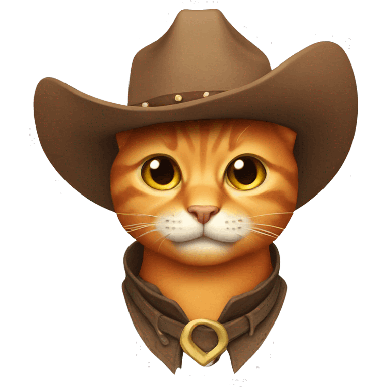 Cowboy orange cat emoji