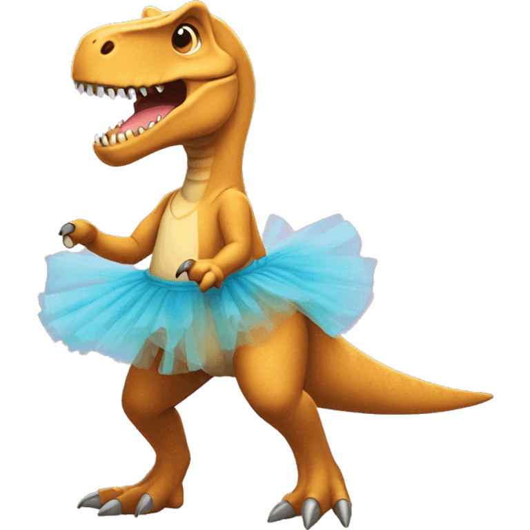 T-Rex wearing a tutu emoji