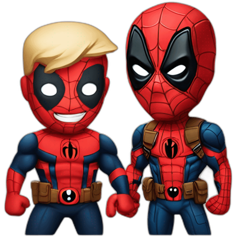 Deadpool et spiderman emoji