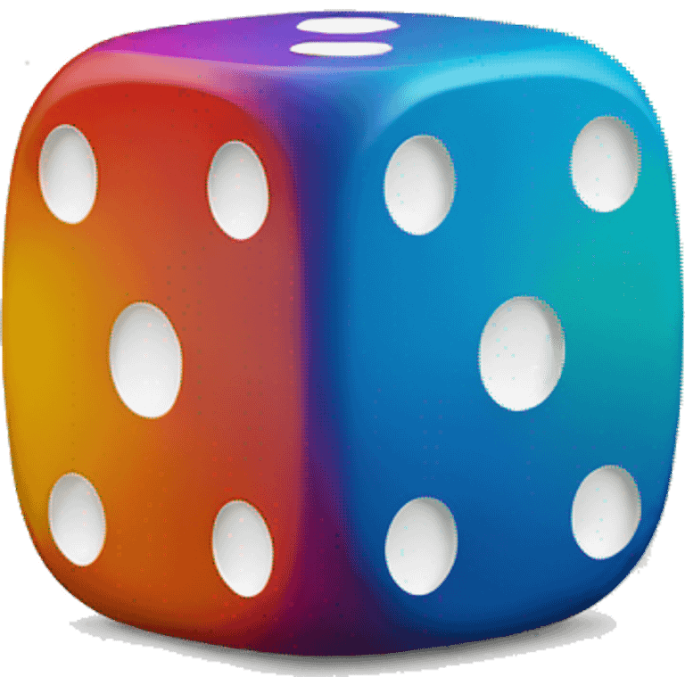 dice colourful.

 emoji