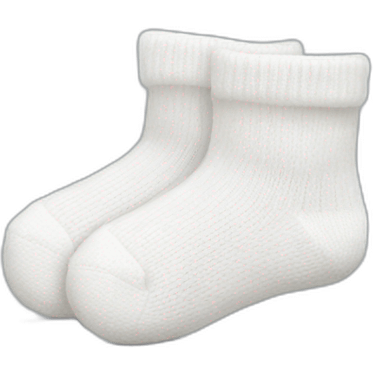 white newborn baby socks emoji