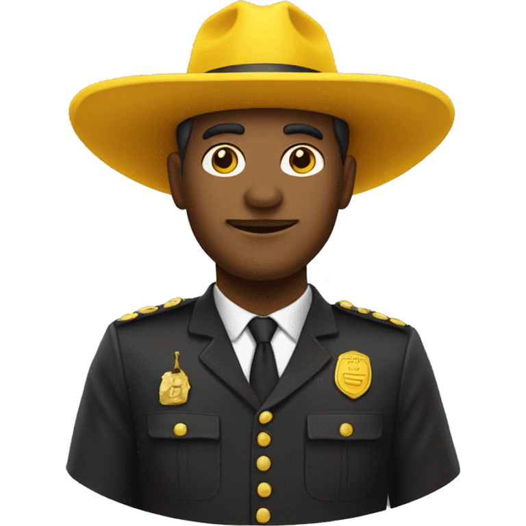 un hombre con sombrero amarillo  emoji