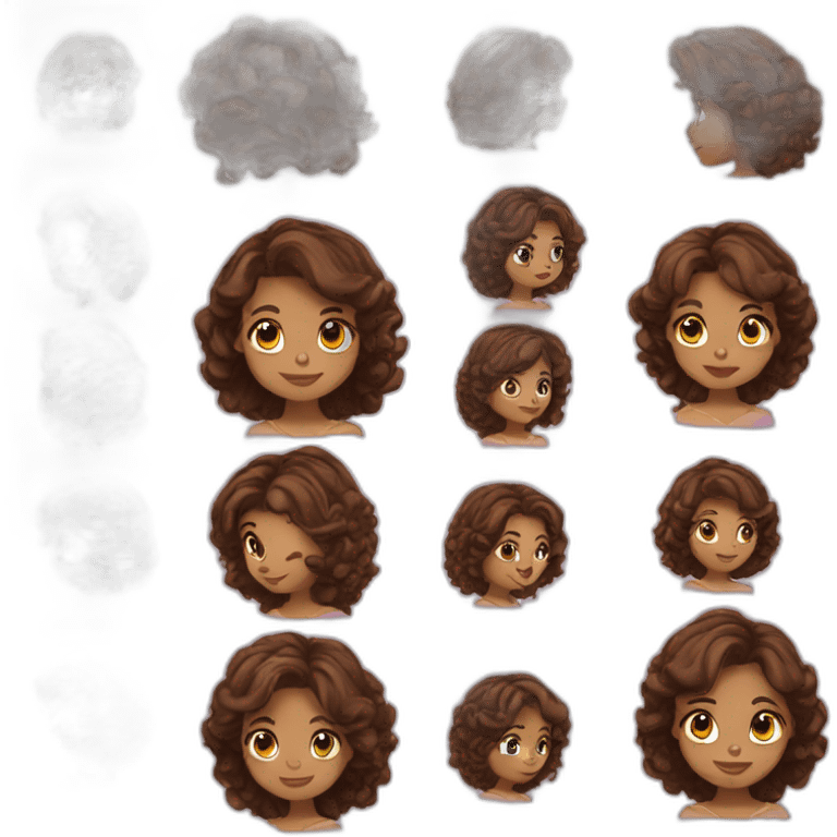 princess brown hair emoji