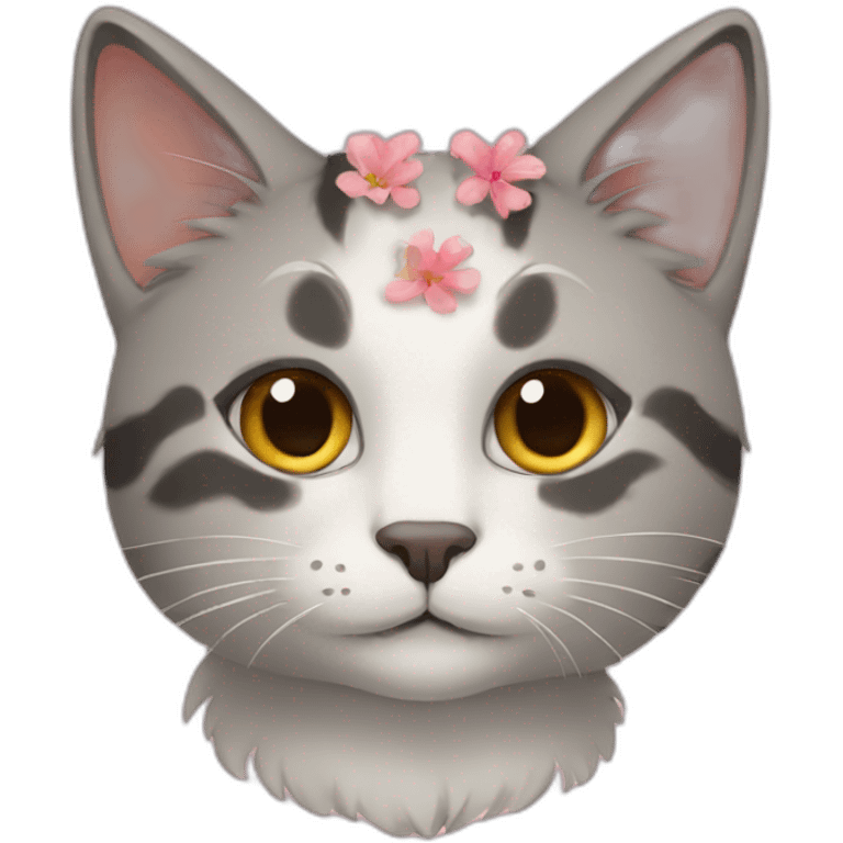 Cat with flowers emoji