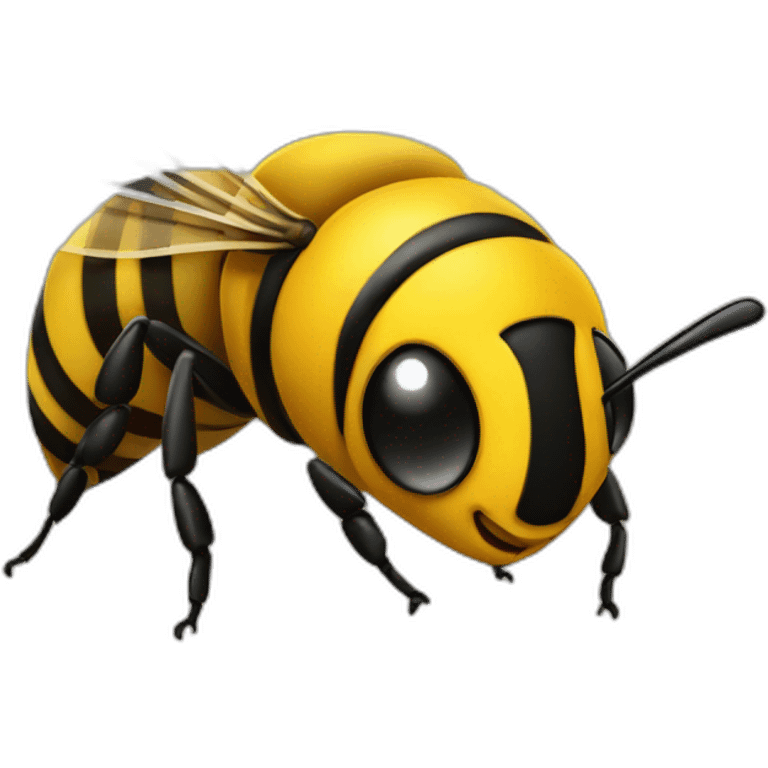 A male bee and a female bee emoji