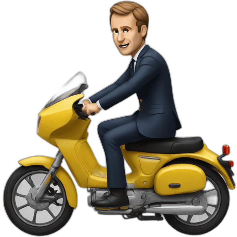 Macron riding bike emoji