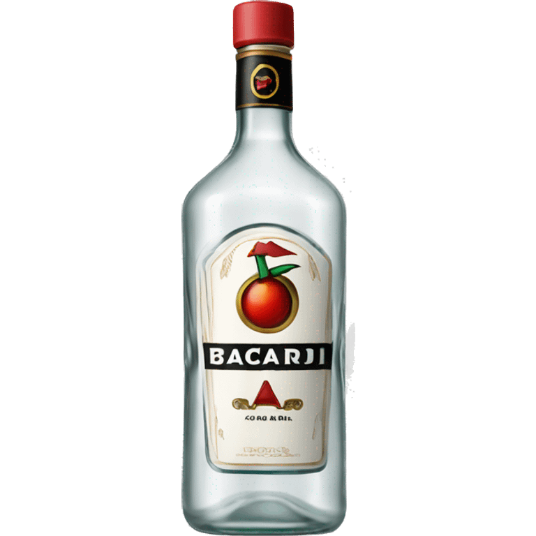 A clear Bacardi bottle emoji