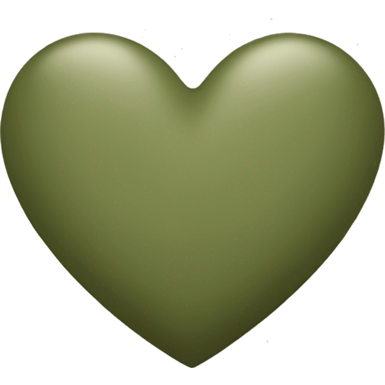 Khaki green heart emoji