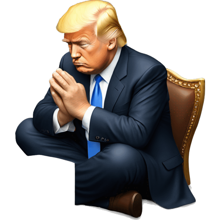 Donald trump praying to ethereum emoji