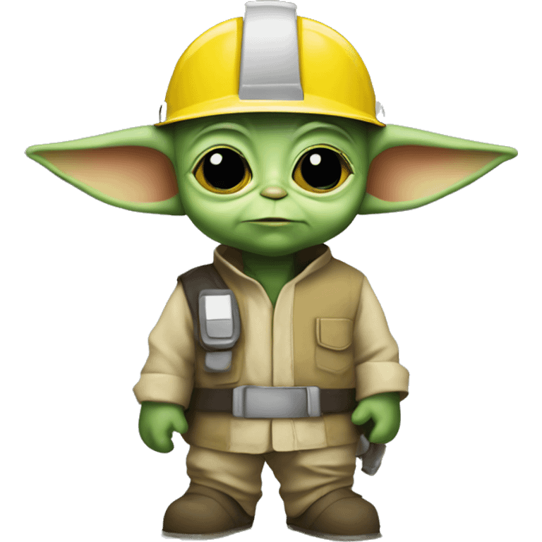 baby yoda foreman In a yellow construction helmet emoji