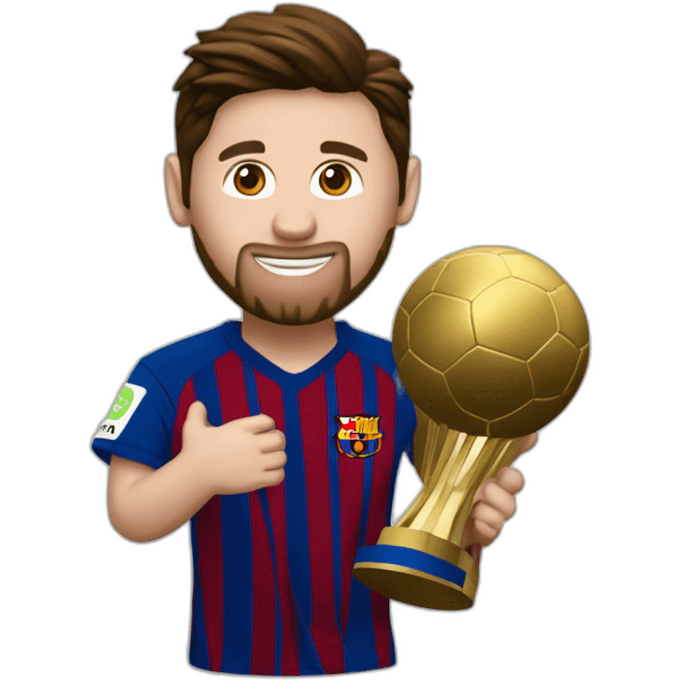 Messi qui gagne le ballon d’or emoji