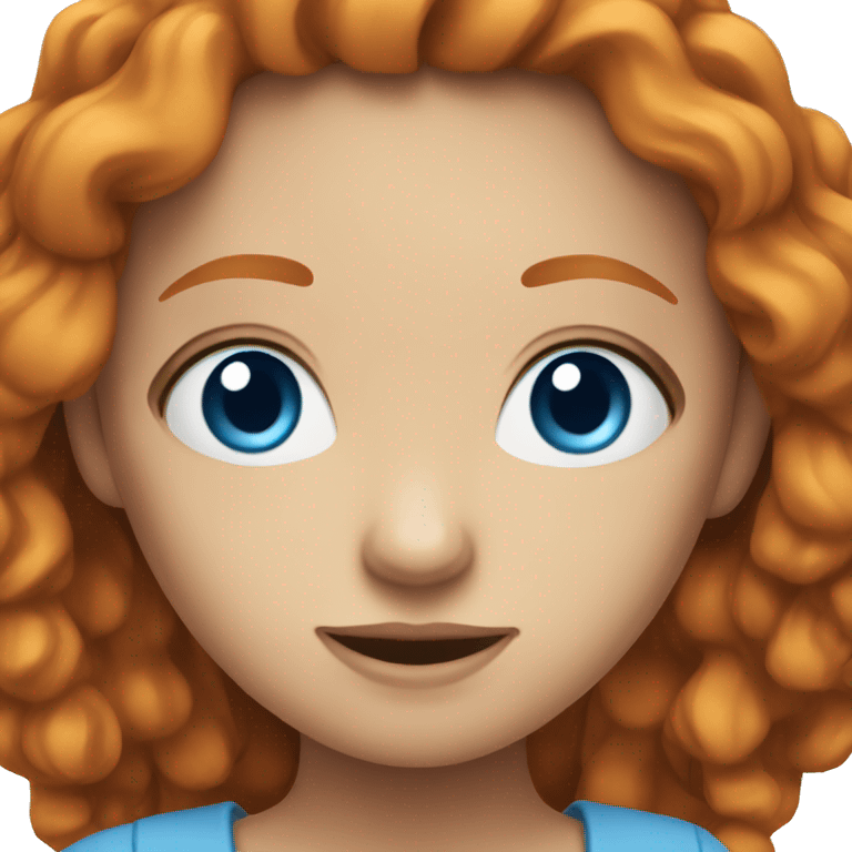 Ginger girl with blue eyes  emoji